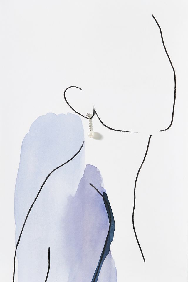 NADRI Blair Linear Pearl Drop Earrings #2