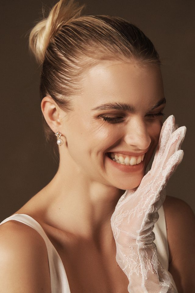 NADRI Blair Pearl Drop Stud Earrings #3