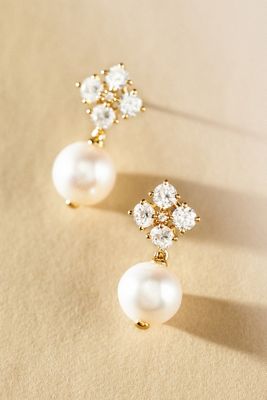NADRI Blair Pearl Drop Stud Earrings