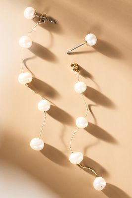 Pearl Front-Back Drop Earrings