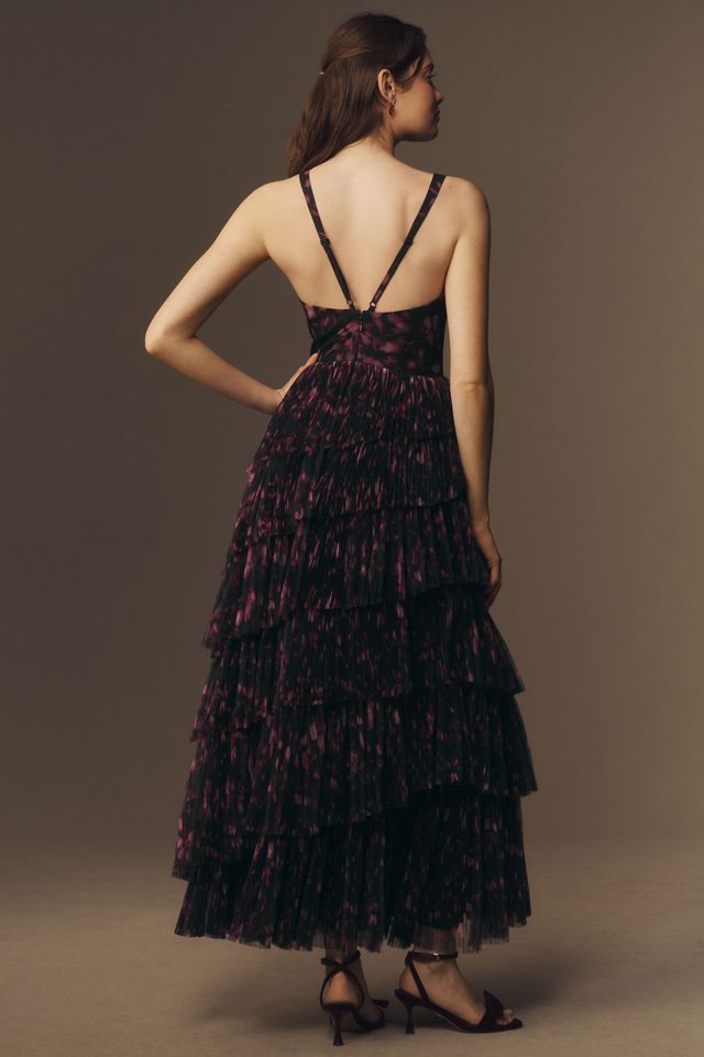 WeWoreWhat Drop-Waist Corset Maxi Dress