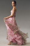 Mac Duggal Strapless Chiffon Maxi Dress