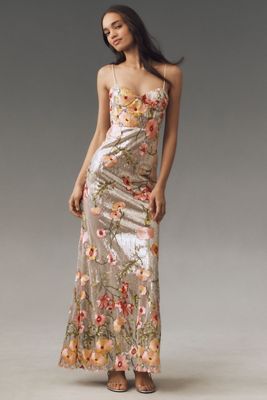 Mac Duggal フローラル コールドショルダー フリル ガウン Shop Red Mac Duggal Online | Nordstrom