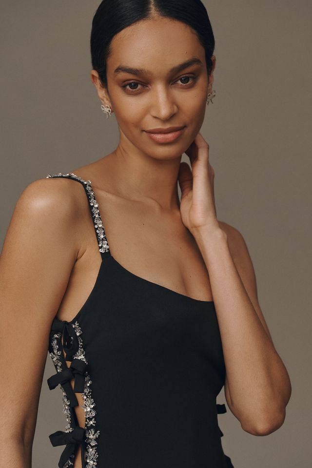 Mac Duggal Embellished Bow Crepe Maxi Dress #2