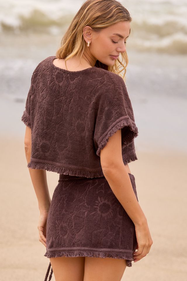 Ollari Terry Textured Poncho #2