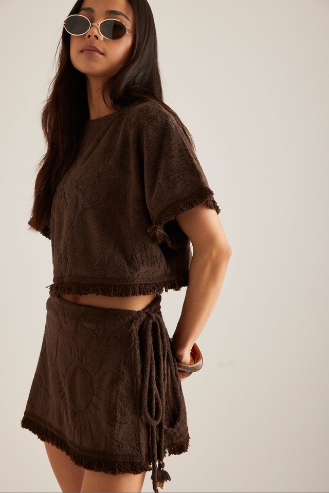 Ollari Terry Textured Poncho #5