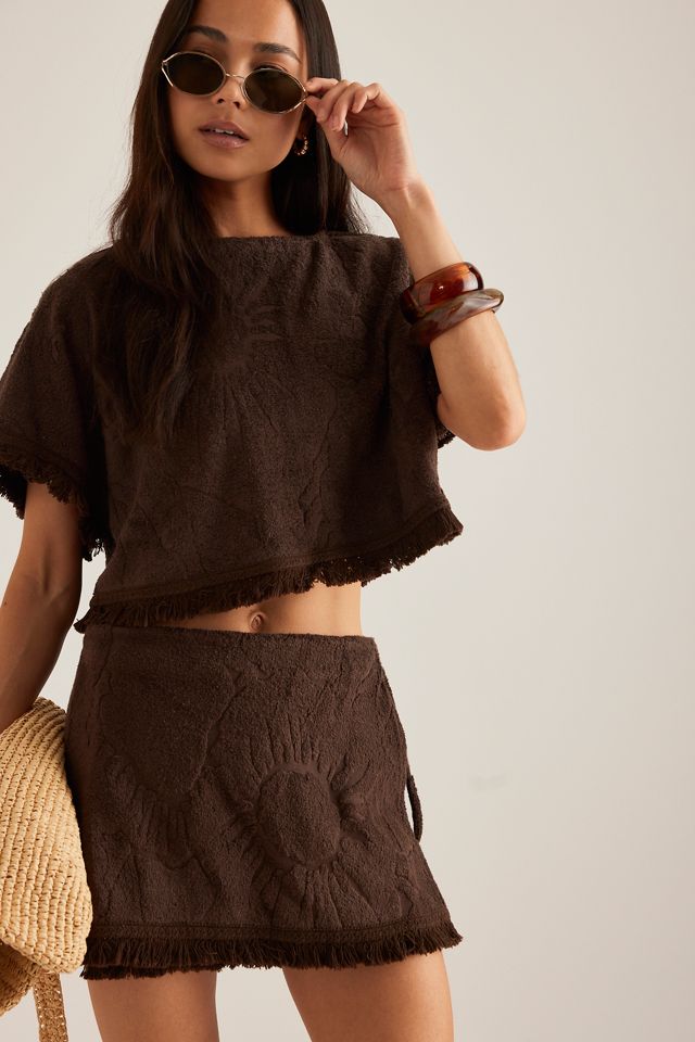 Ollari Terry Textured Poncho #6