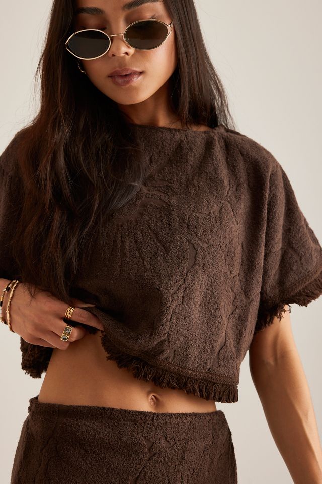 Ollari Terry Textured Poncho #7
