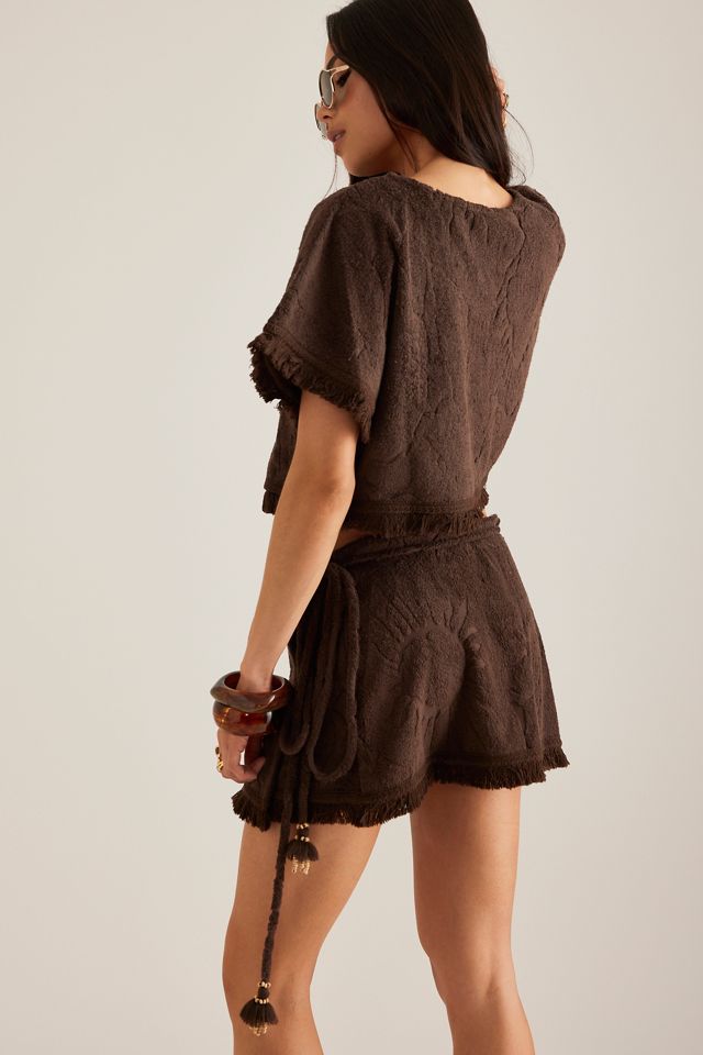 Ollari Terry Textured Poncho #8