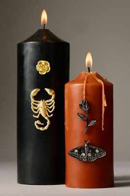 Anthropologie Halloween Candle Pin Charms In Black