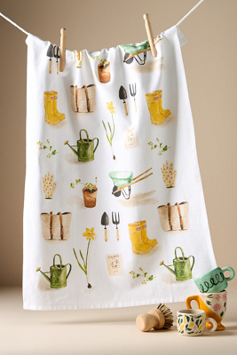 Emily Lex Studio Favorite Things Dish Towel In Green