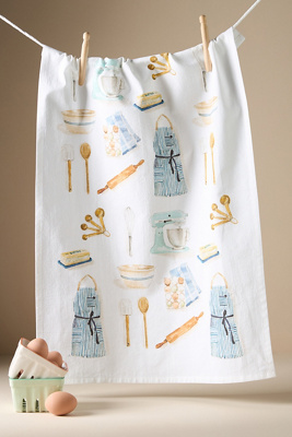 Emily Lex Studio Favorite Things Dish Towel In Blue