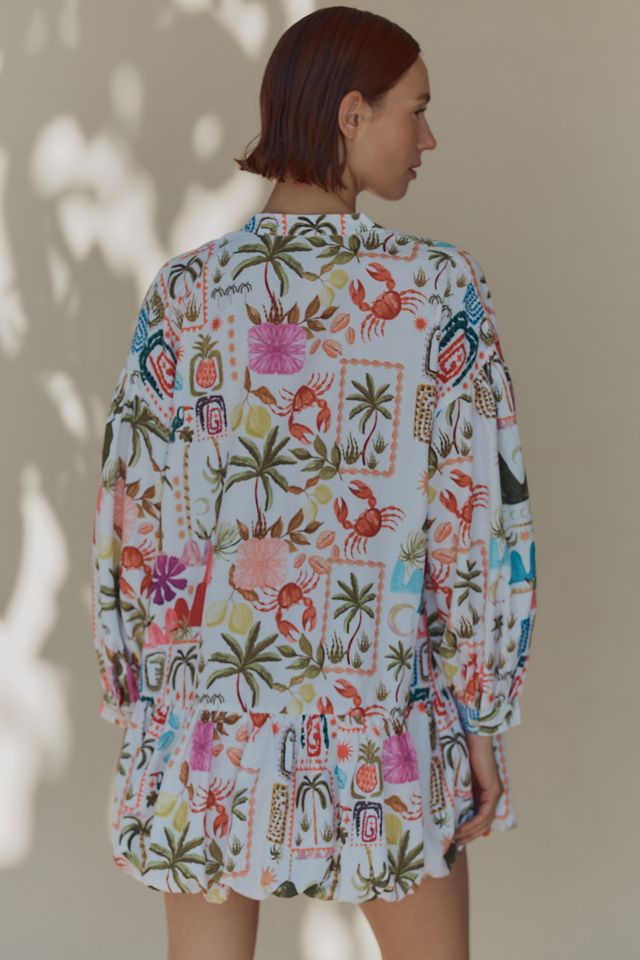 Celandine Printed Bubble Mini Kaftan #1