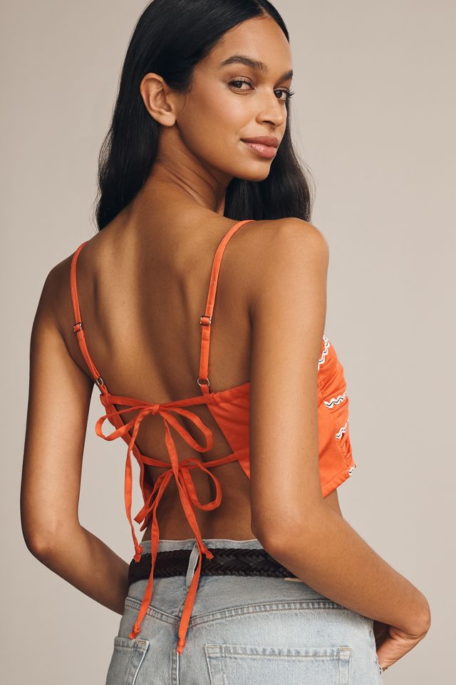 Celandine Rickrack Cinched Crop Cami #1