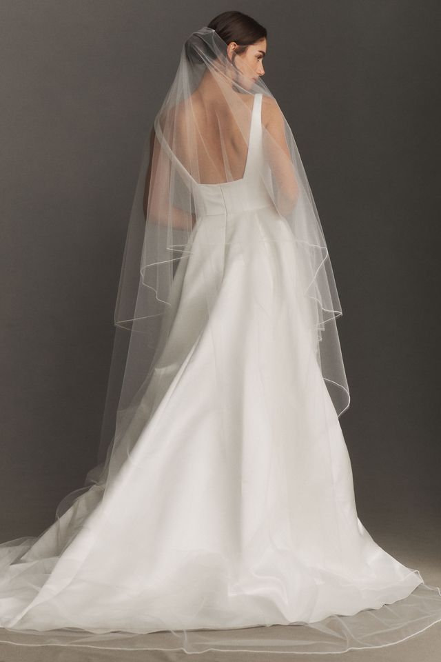 BHLDN Pearl Trim Chapel Veil #1