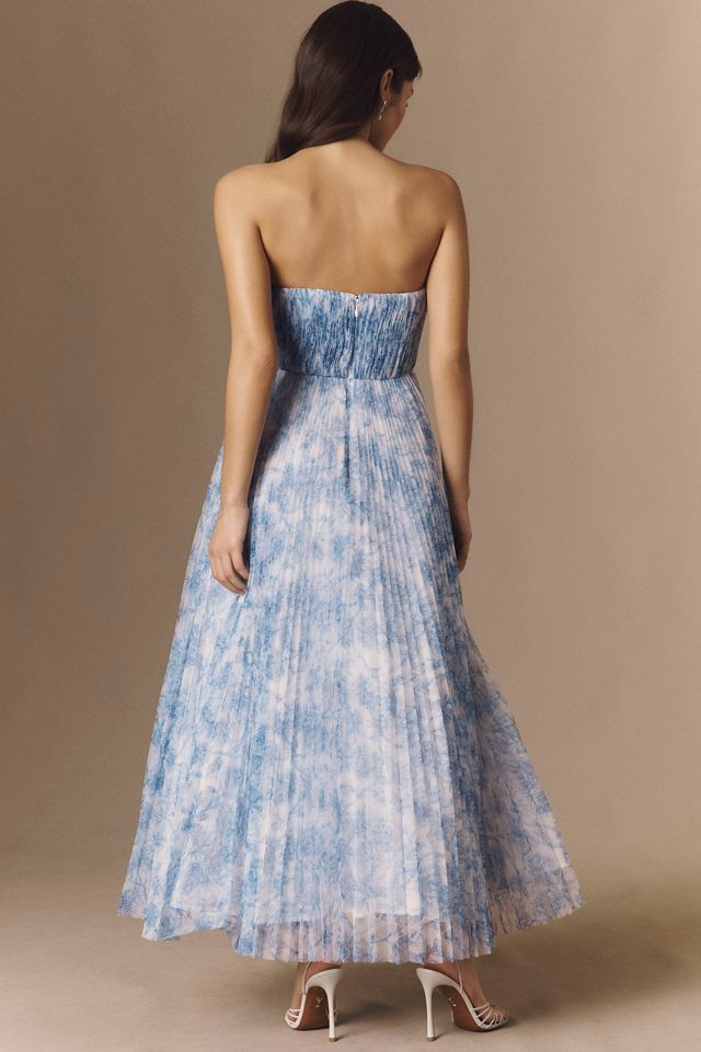 Hutch Corene Strapless Floral Tulle A-Line Midi Dress #1