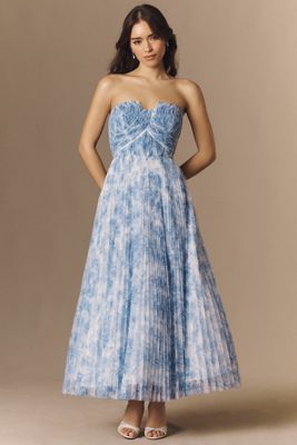 princess polly baby blue dress BHLDN Light Blue Floral Dress main image 0