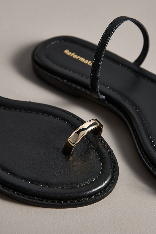Reformation Cassandra Toe-Ring Flat Sandals #2