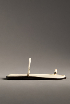 Reformation Cassandra Flat Sandals In White