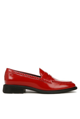 Sarto Eden Stud Loafers In Red