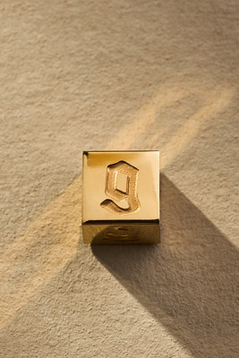 Phyllis + Rosie Tiny Box Letter Monogram Charm In Alphabet