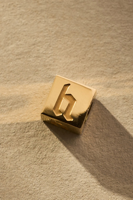 Phyllis + Rosie Tiny Box Letter Monogram Charm In Alphabet