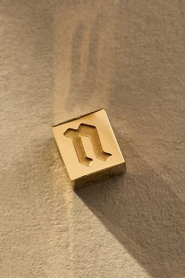 PHYLLIS + ROSIE TINY BOX LETTER MONOGRAM CHARM 