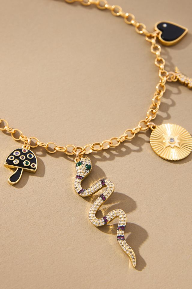 Phyllis + Rosie Snake Charm Necklace #1