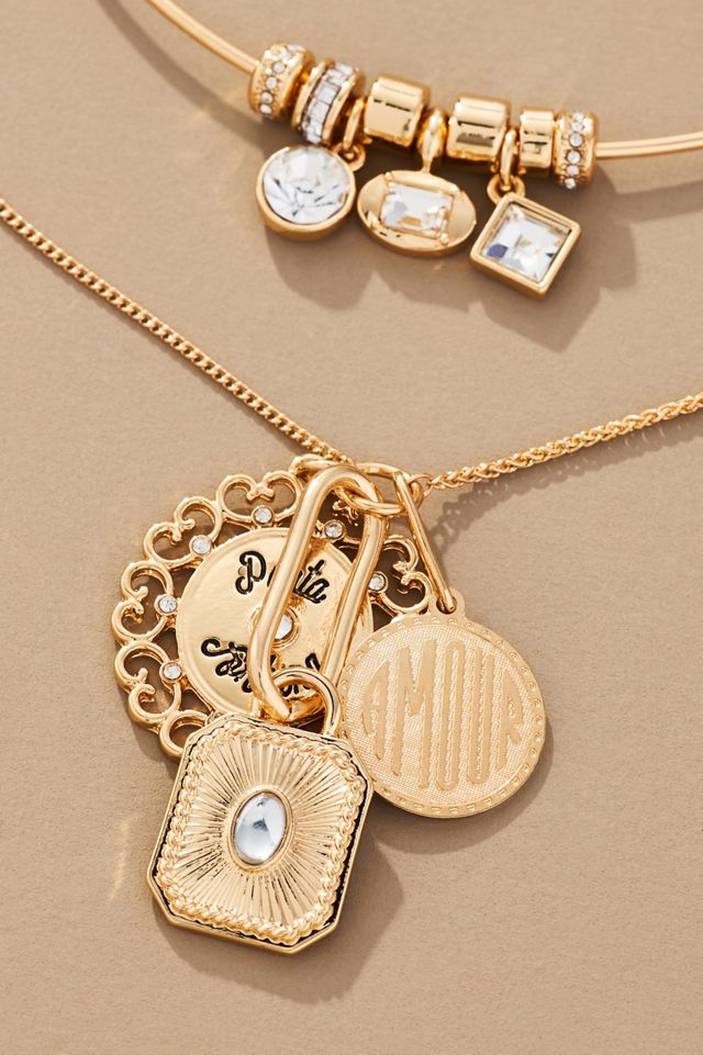 Layered Charm Necklaces, Set of 2