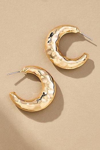 Martha gold textured hoop Martha gold textured hoop