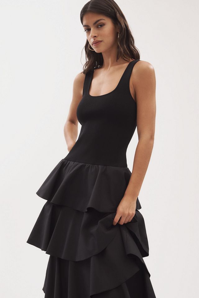 Shona Joy Aliah Scoop-Neck Tiered Drop-Waist Maxi Dress #2