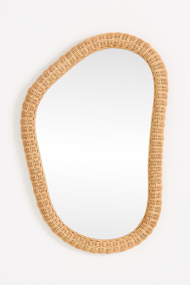 Evelyn Rattan Irregular Wall Mirror #1