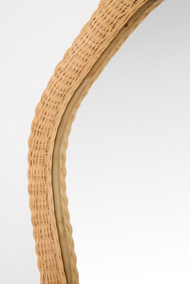 Evelyn Rattan Irregular Wall Mirror - Thumbnail 3