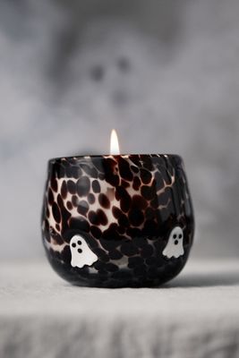 Mystic Confetti Ghost Icon Palo Santo & Saffron Glass Candle