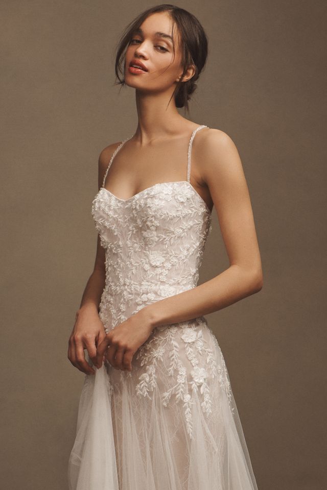 Wtoo by Watters Tia Embroidered Tulle Sweetheart A-Line Wedding Gown