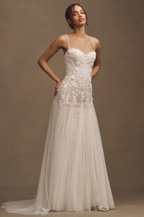 Wtoo by Watters Tia Embroidered Tulle Sweetheart A-Line Wedding Gown