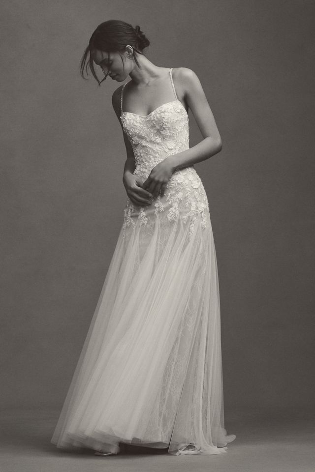 Wtoo by Watters Tia Embroidered Tulle Sweetheart A-Line Wedding Gown