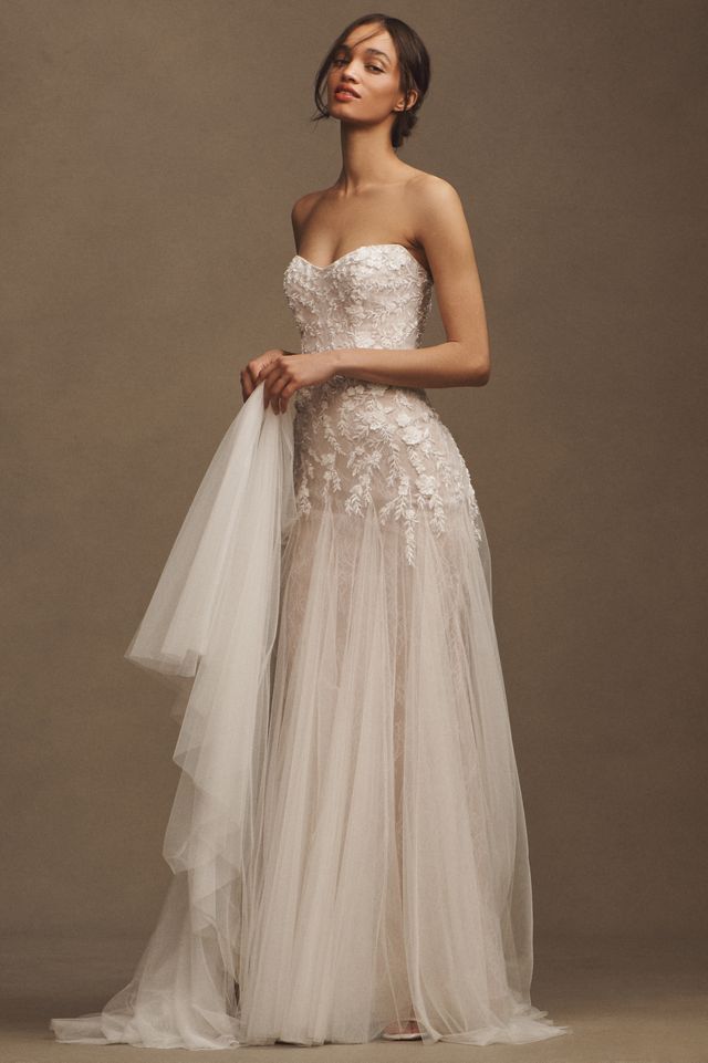 Wtoo by Watters Tia Embroidered Tulle Sweetheart A-Line Wedding Gown