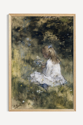 Art Patron A Girl With Flowers