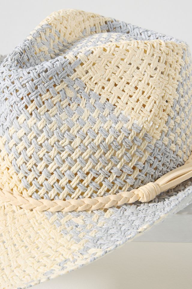By Anthropologie Two-Tone Straw Rancher #3