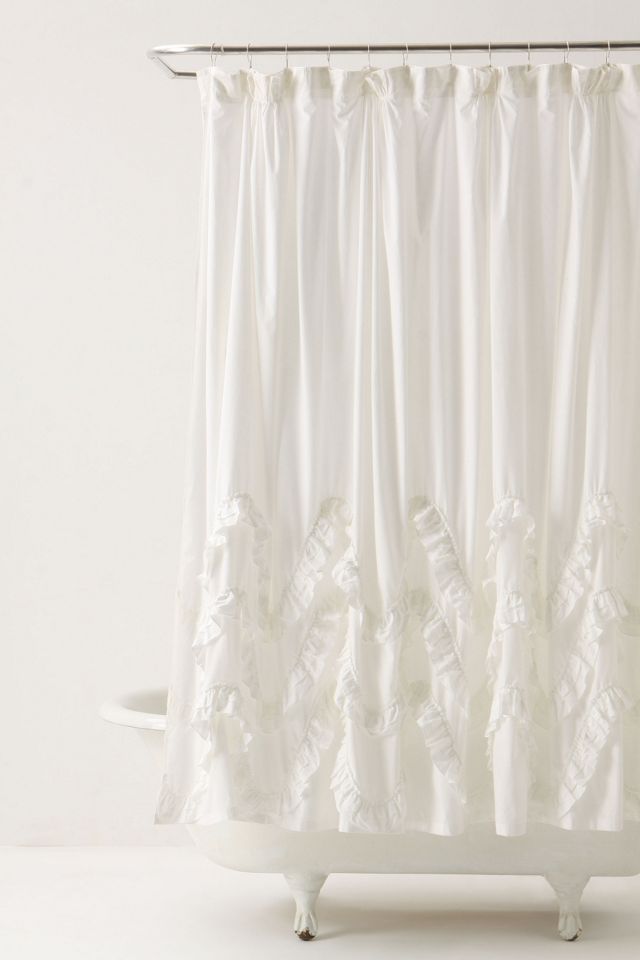 Waves Of Ruffles Shower Curtain | Anthropologie