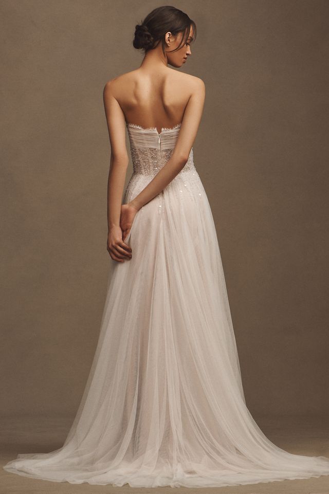 Wtoo by Watters Prima Beaded Tulle Strapless A-Line Wedding Gown #1