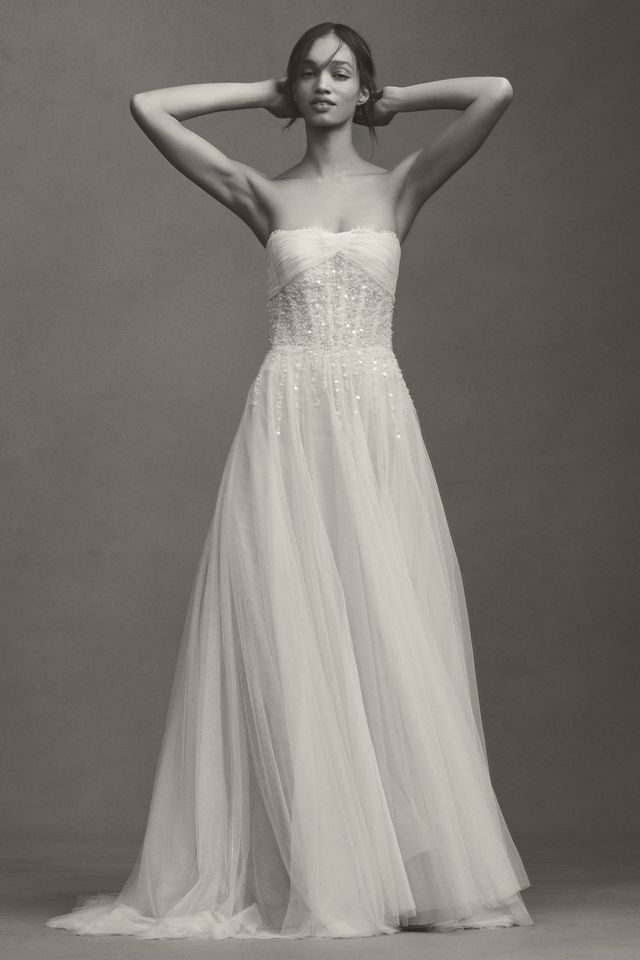 Wtoo by Watters Prima Beaded Tulle Strapless A-Line Wedding Gown #3