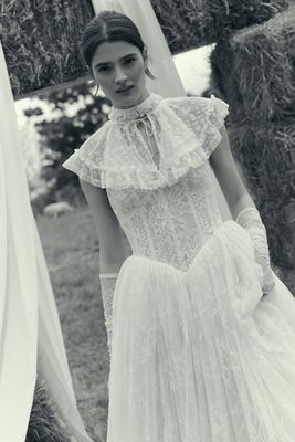 Willowby by Watters Morgana Satin Cowl-Neck A-Line Wedding Gown