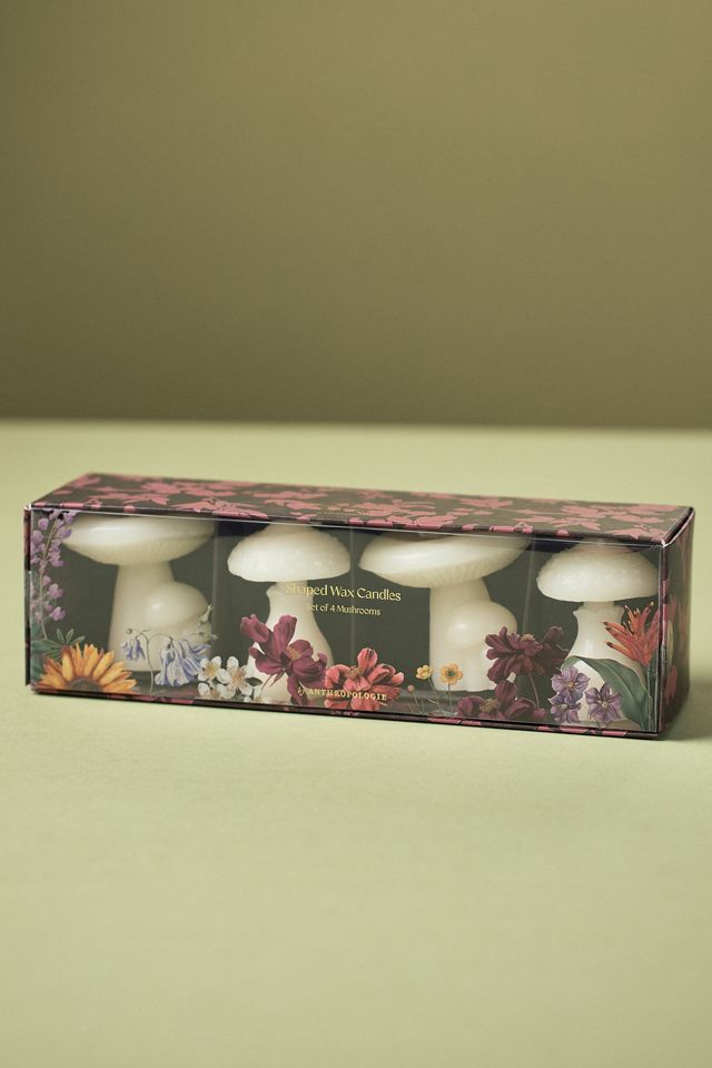 Mushroom Shaped Wax Candles, Set of 4 #2