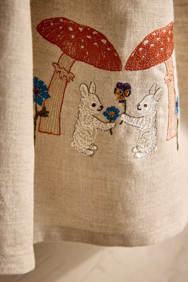 Coral & Tusk Mushroom Bunnies Dish Towel #1