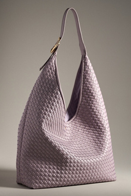 By Anthropologie Woven Buckle Tote
