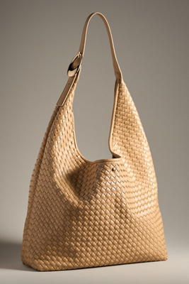 By Anthropologie Woven Buckle Tote