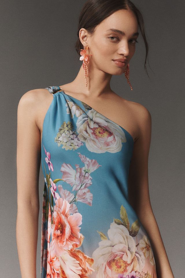 Hemant & Nandita Kavi One-Shoulder Satin Maxi Dress #2