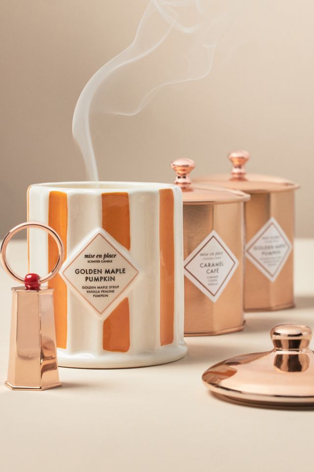 mise en place Gourmand Golden Maple Pumpkin Ceramic Candle #1